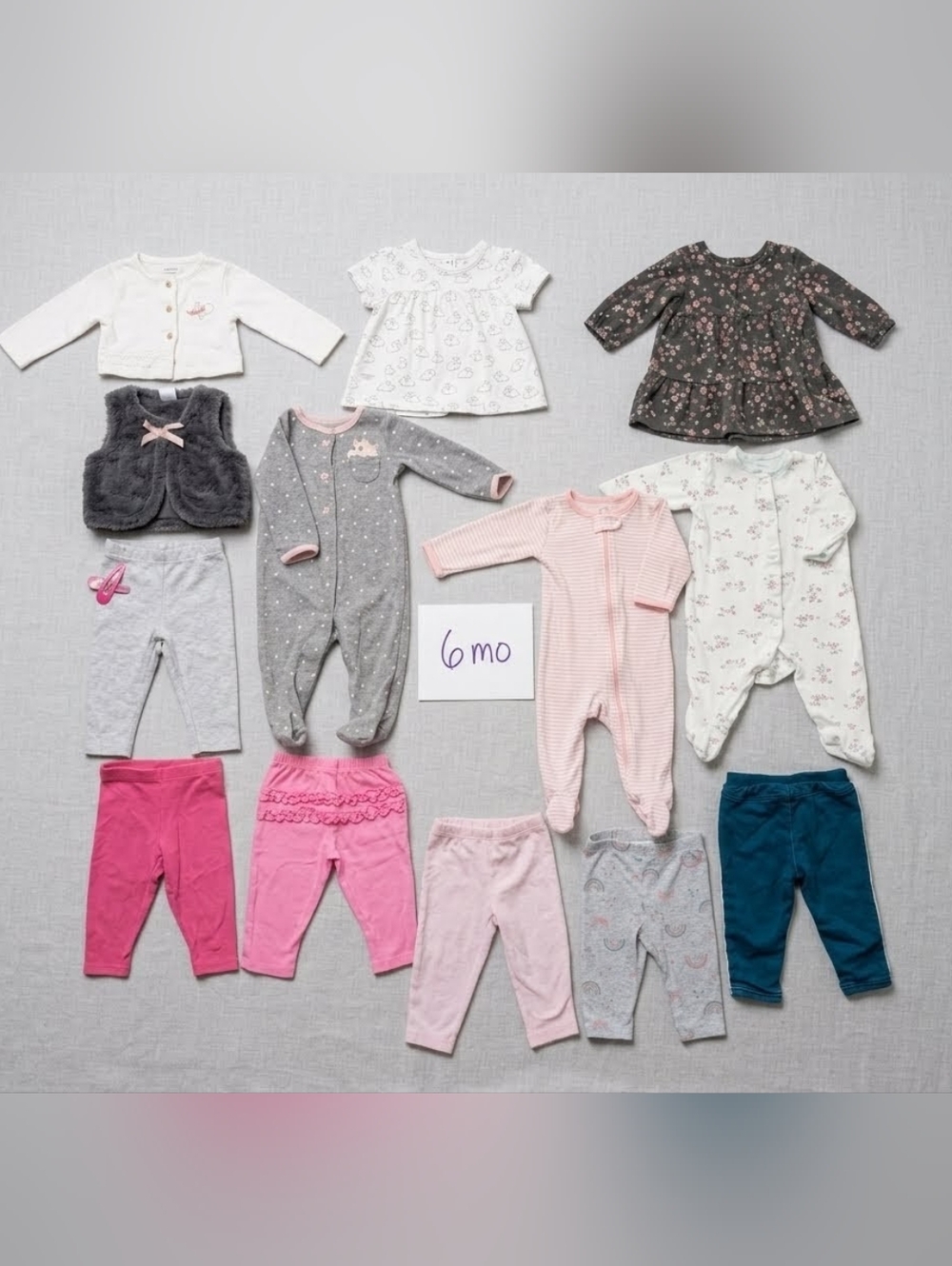 Baby Girl 6m, 12 Piece Clothing Bundle